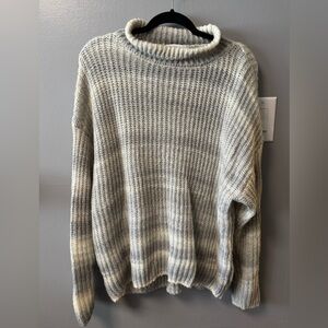 Calvin Klein Sweater White Grey Gray Size Large